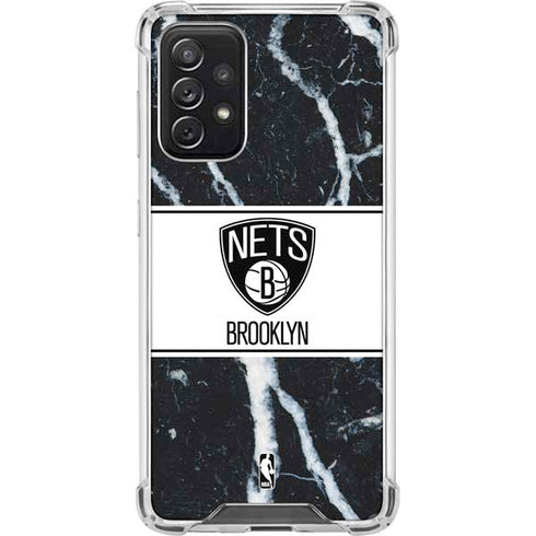 NBA Brooklyn Nets Marble Galaxy A72 5G Clear Case
